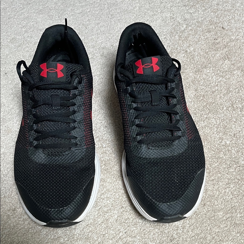 Under Armour Black and Red Athletic Shoes